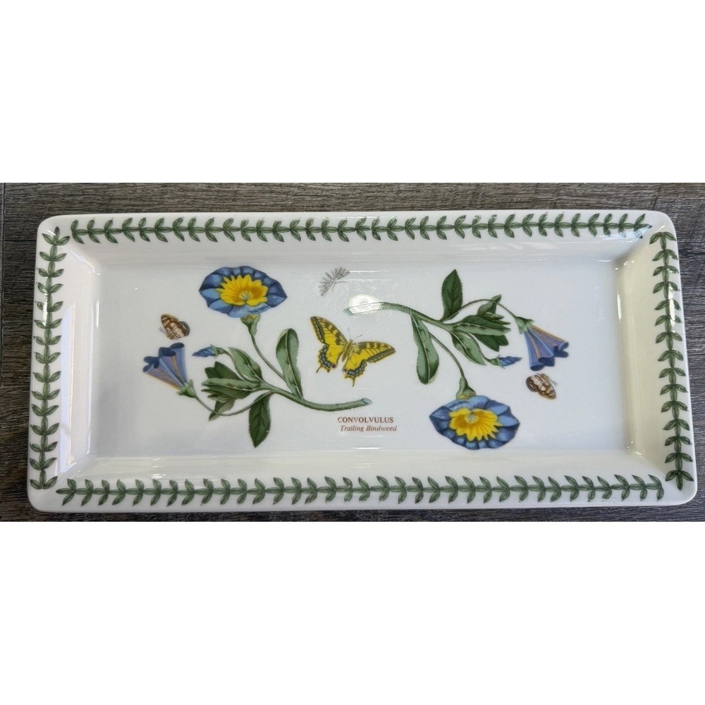 Portmeirion Botanic Garden 11.75" x 5.25" Sandwich Tray Trailing Bindweed